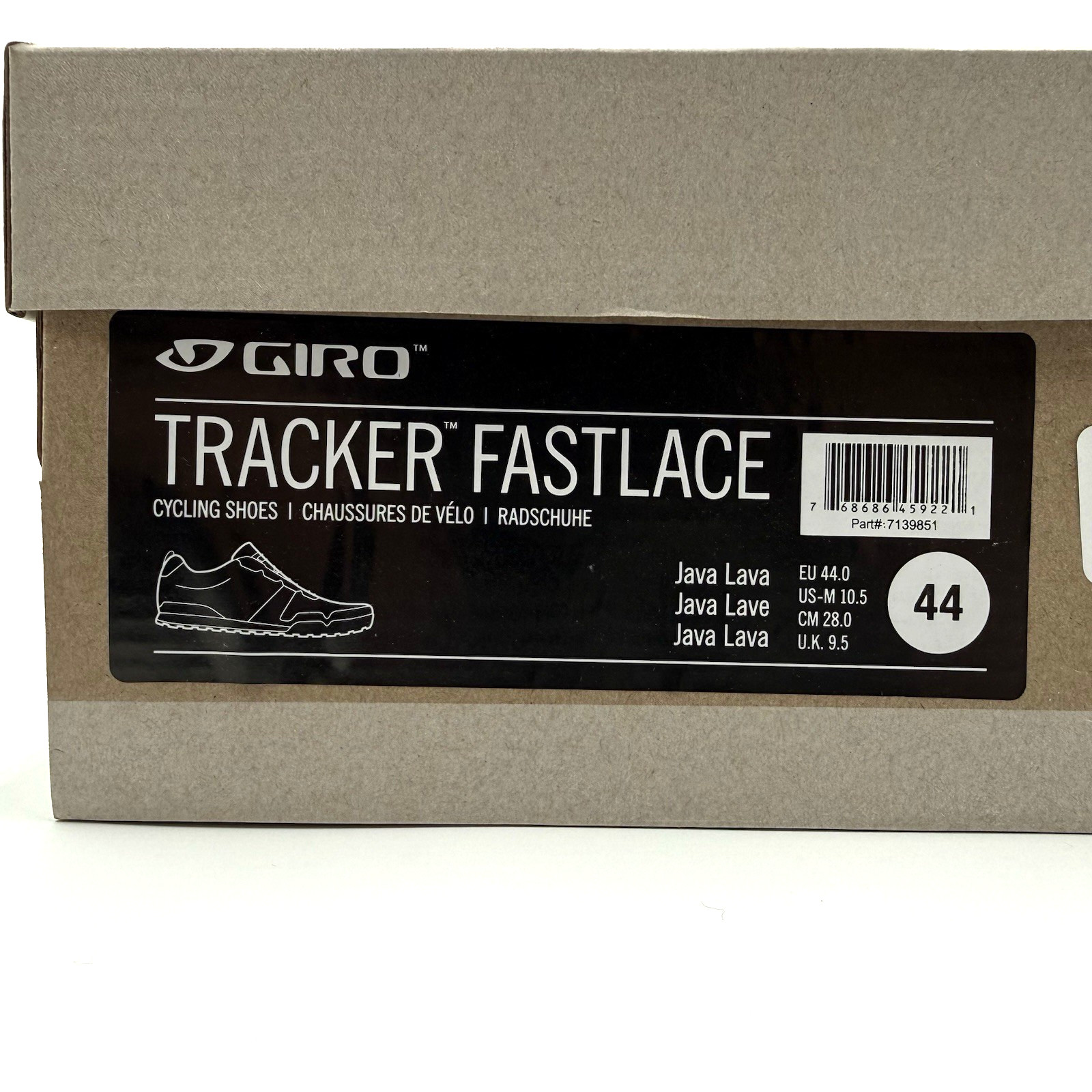 Giro Tracker FastLace Mountain Bike Men's Shoes Flat Platform Brown