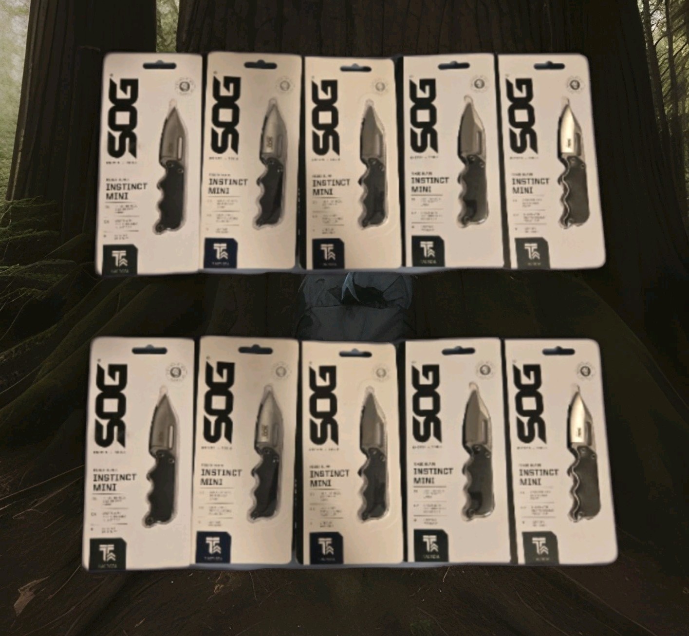 TEN SOG Instinct Mini Fixed Blade Knife G10 Full Tang Neck Knife Sheath EDC
