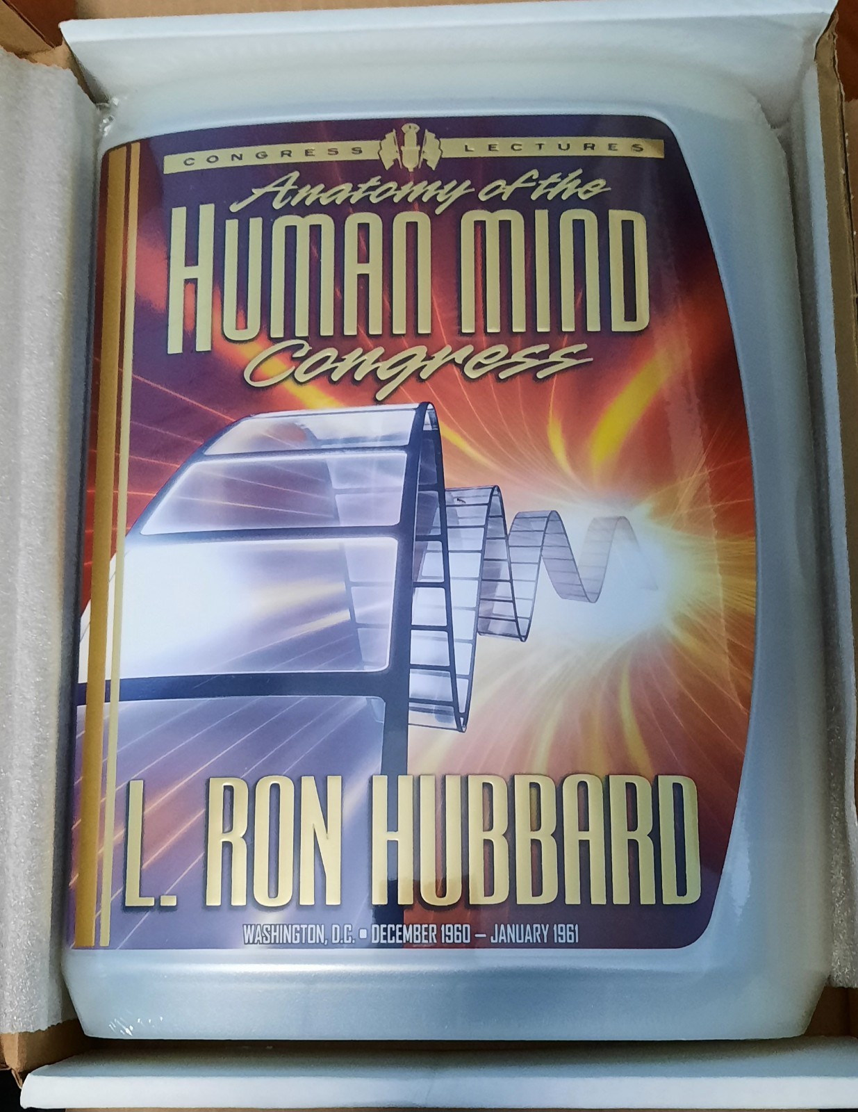 Lot of 4 Scientology L Ron Hubbard Lecture Sets: Human Mind, State of Man, more