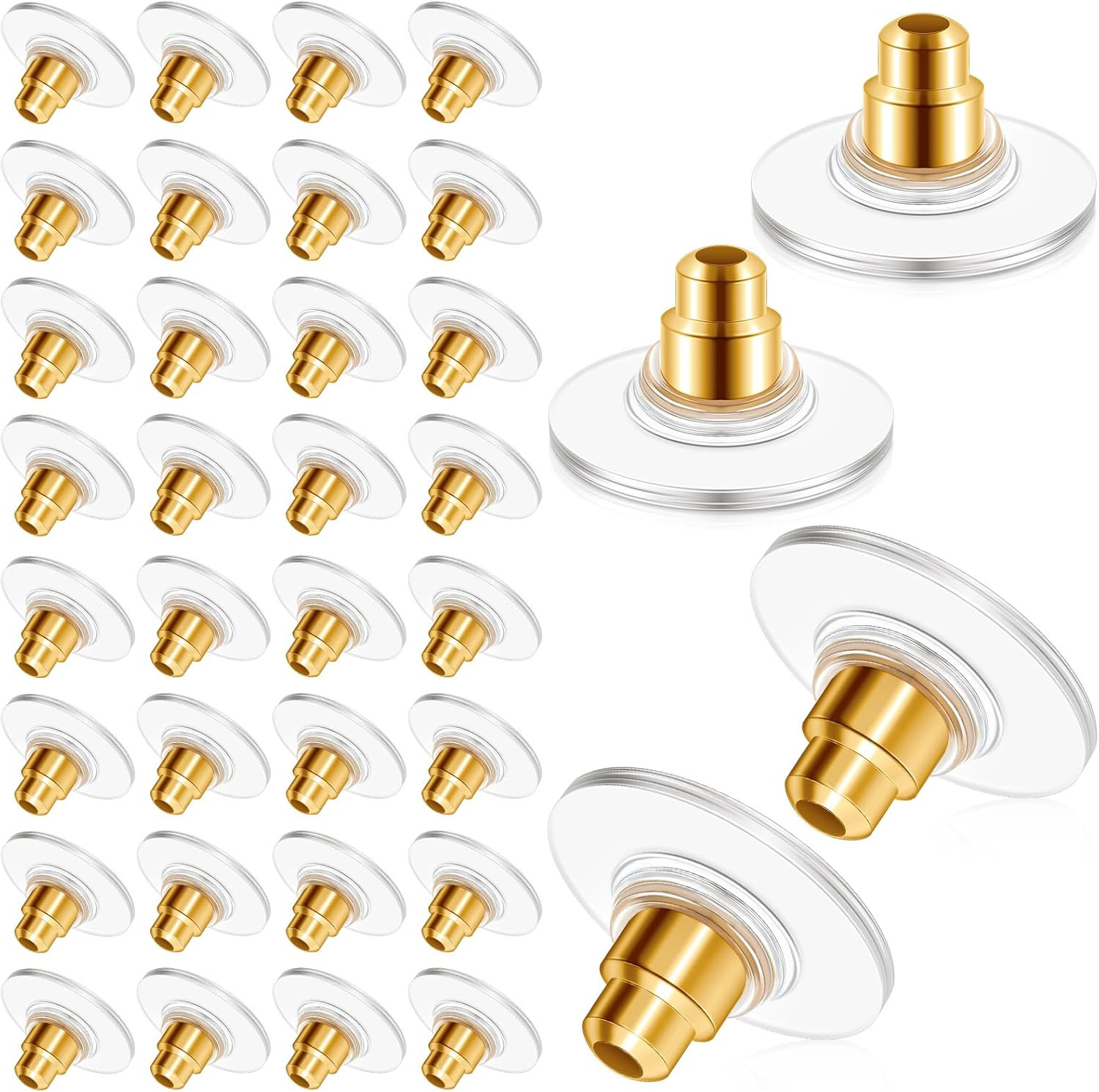 200 Pcs Earring Backs for Droopy Ears Backs Replacements Earring Backs