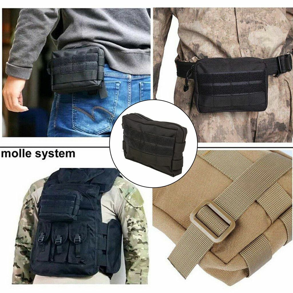 Tactical Outdoor Backpack Shoulder Strap Bag Pouch Molle Accessory Hunting Tool