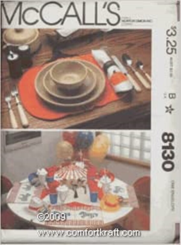 McCall's 8130 Placemats with Napkins UNCUT
