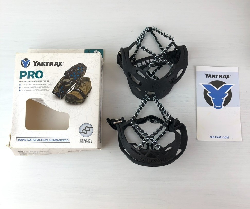 YakTrax Pro Winter Traction Shoe Covers - 1 Pair - Small - Black - New