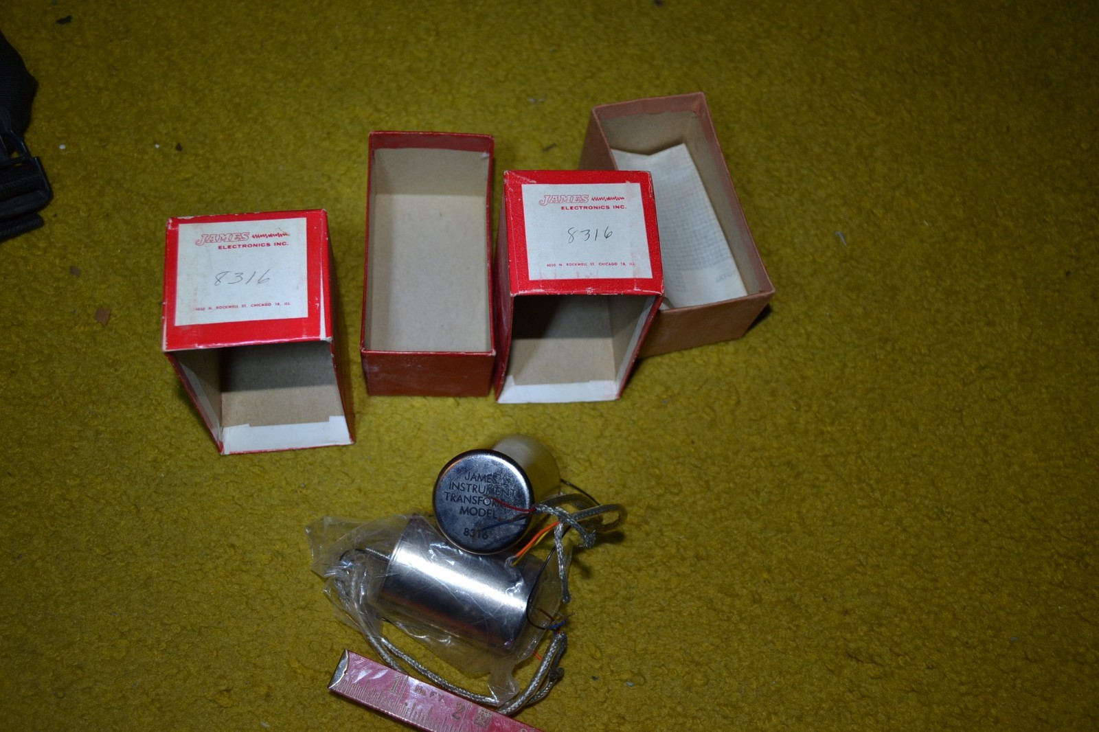 2 JAMES ELECTRONICS 8316 transformers 13 ohm with CT to 12 KOHM original box NOS