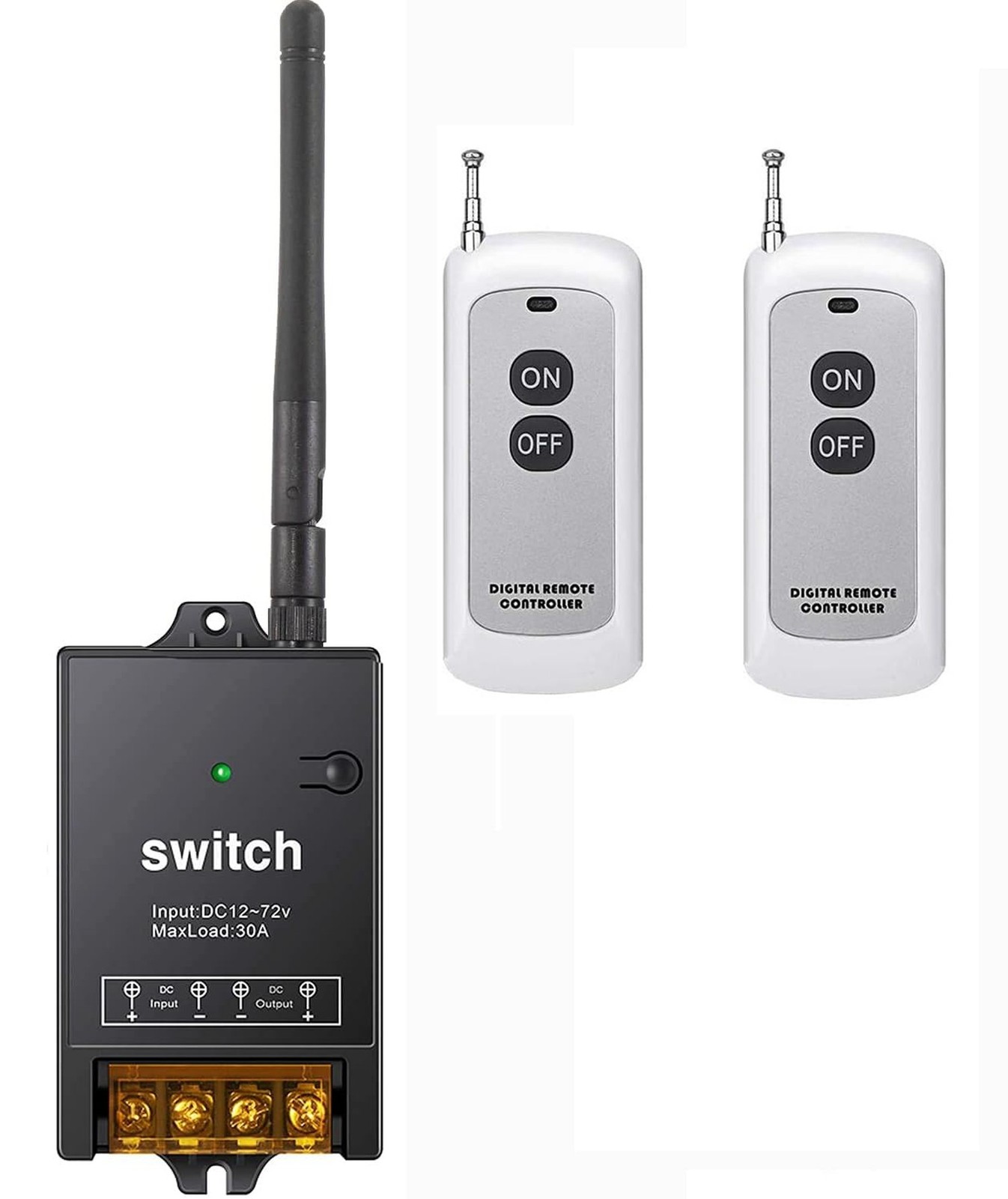 12V Remote Control Switch,DC 12V/24V/48V/72V/40A Relay with Voltage Isolation...