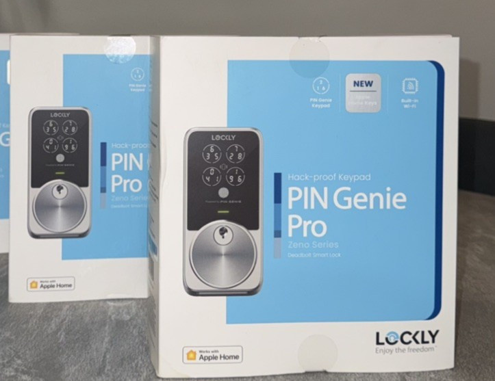 Lockly PIN Genie Pro Wi-Fi Smart Deadbolt, Satin Nickel (PGK7SWHKSN)