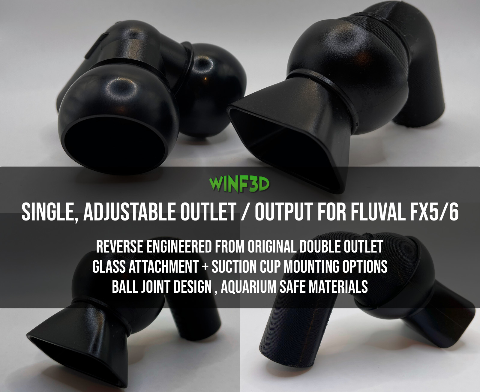 Single Adjustable Outflow / Outlet for Fluval FX5 FX6 External Filter Systems