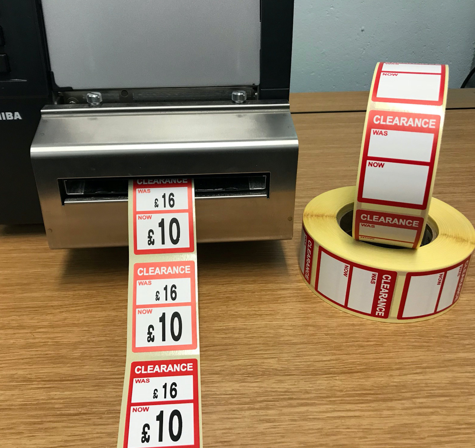 Red - Clearance was / now Price Stickers / Labels For Use With Thermal Printers