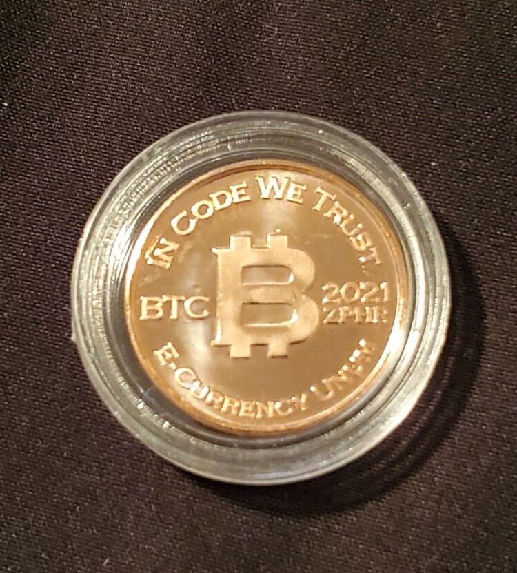 2021 Bit coin "ZPHR" mint mark Penny BPenny Btc limited  commemorative coin