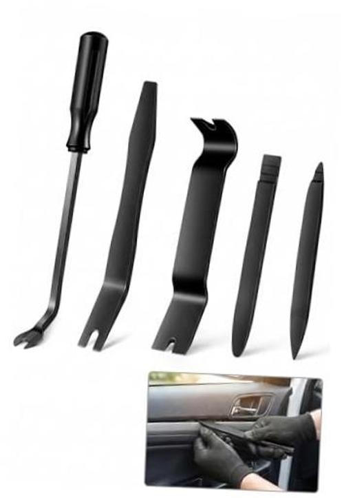 5 PCS Auto Trim Removal Tool Kit, No-Scratch Plastic Pry Tool, Car Door Panel