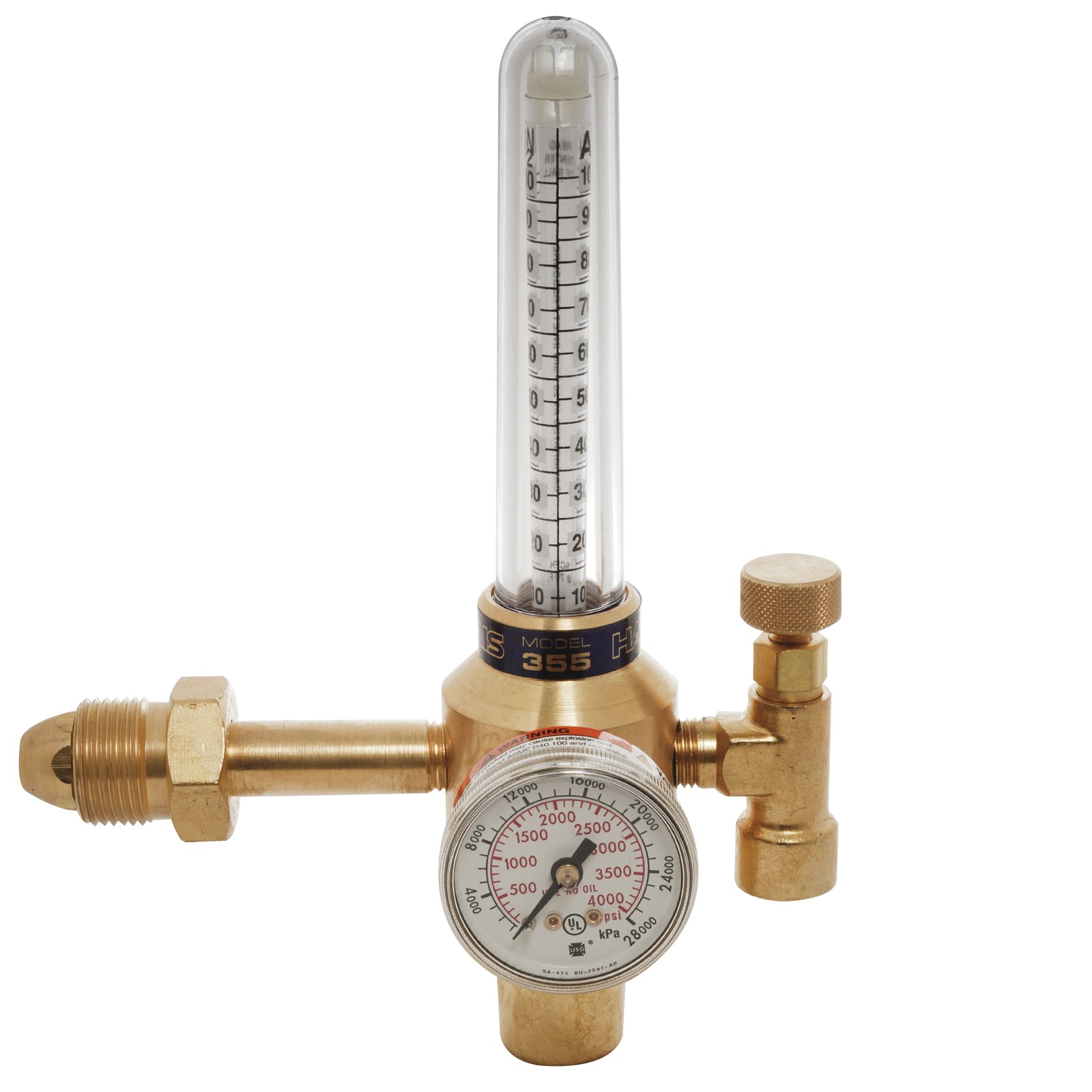 Harris 355-2 Nitrogen (Air) Flowmeter Regulator 355-2-N2/Air-580 - 3100207