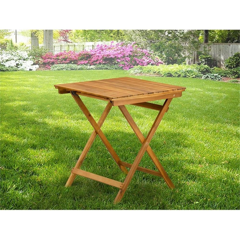 BSETQNA Selma Square Outdoor Table Made of Acacia Wood in Natural Oil finish