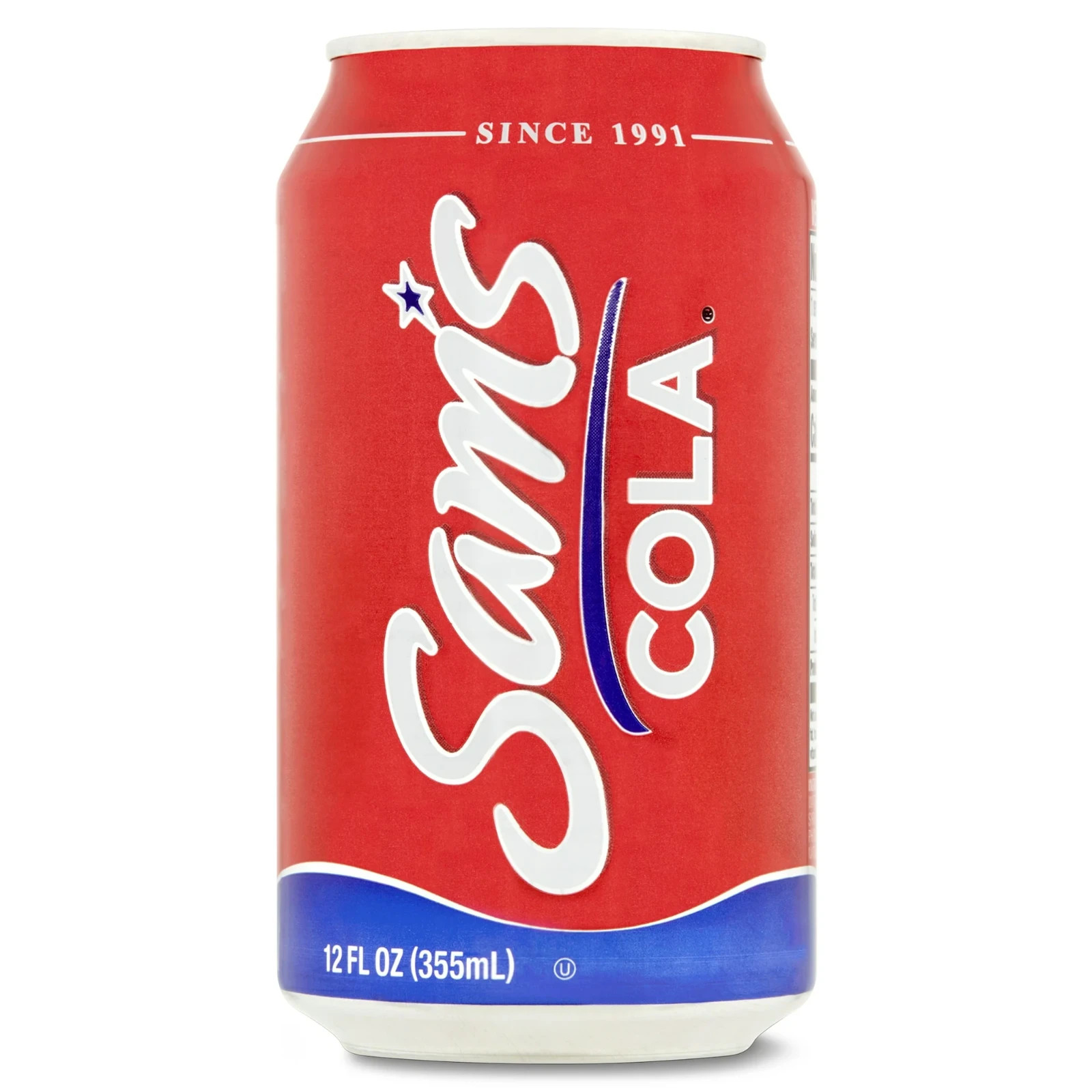 Sams Cola Soda Pop, 12 fl oz, 24 Pack Cans