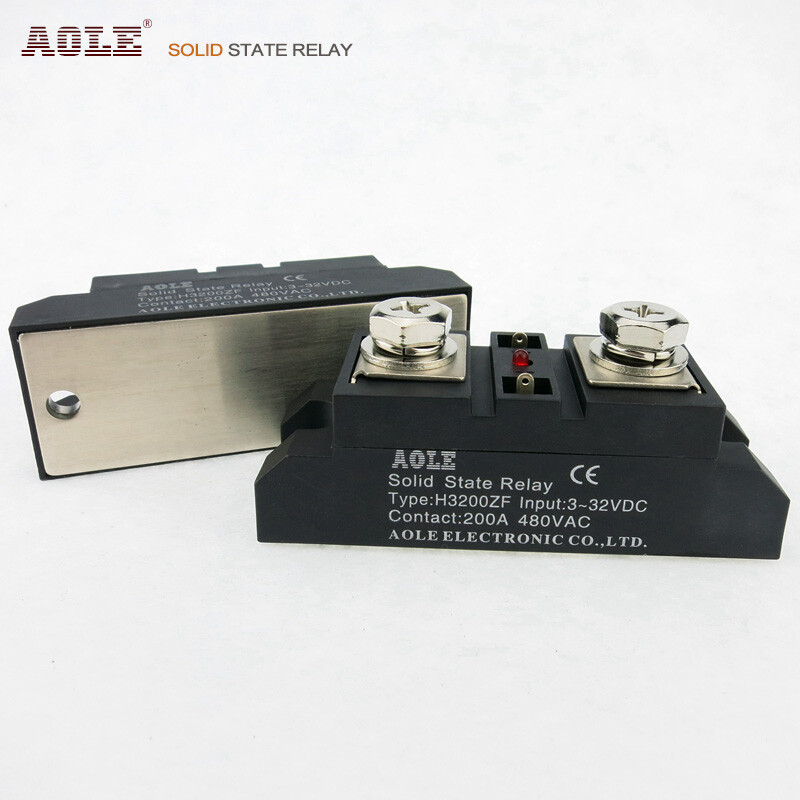200A 工業用グレード モジュール ソリッドステートリレー H3200ZF 3-32VDC 搭載、アウト 24-480VAC-