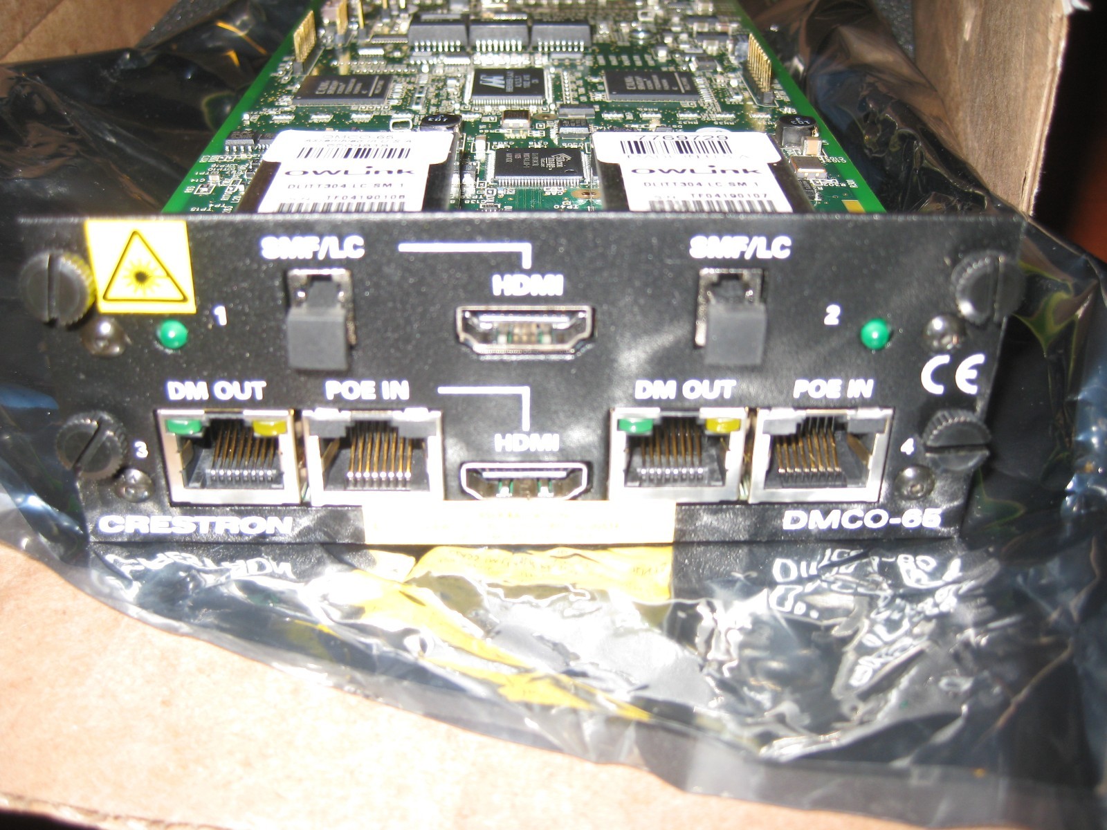 CRESTRON DMCO-65 2 DM 8G SM Fiber w/1 HDMI & 2 DM 8G+ w/1 HDMI Output DMCO 65
