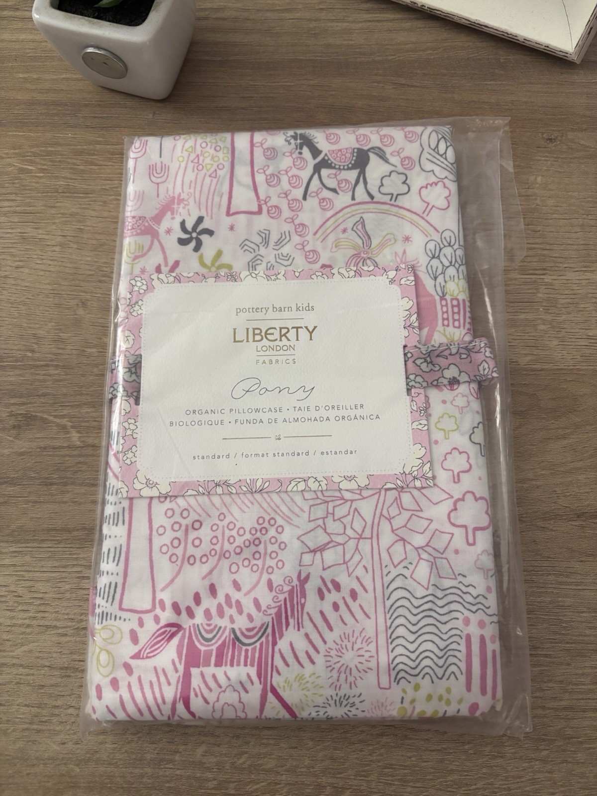 NEW Pottery Barn Kids Liberty London Pony Standard Pillowcase