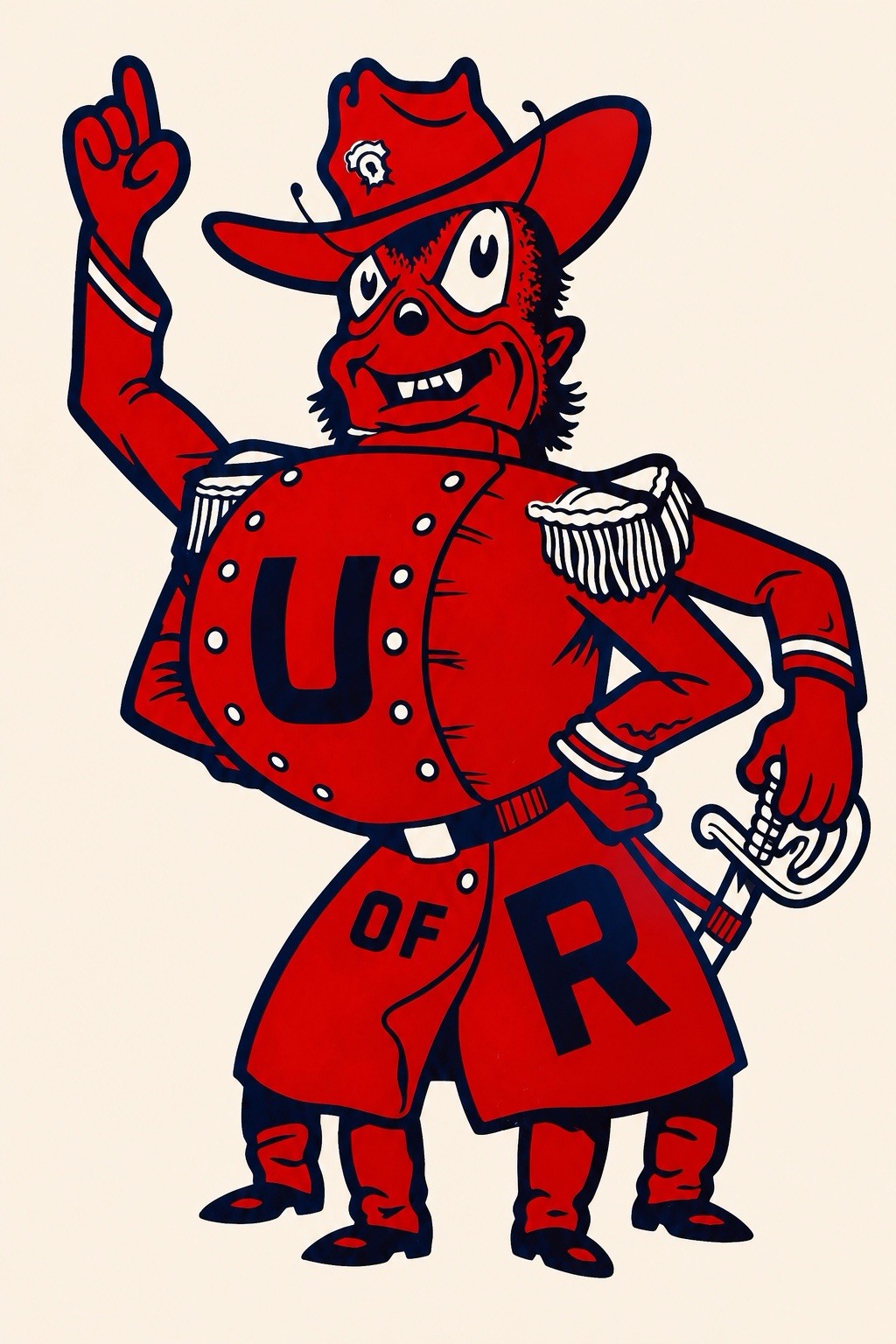 12x8in Metal Sign University of Richmond  Spiders UR Mascot Vintage Style