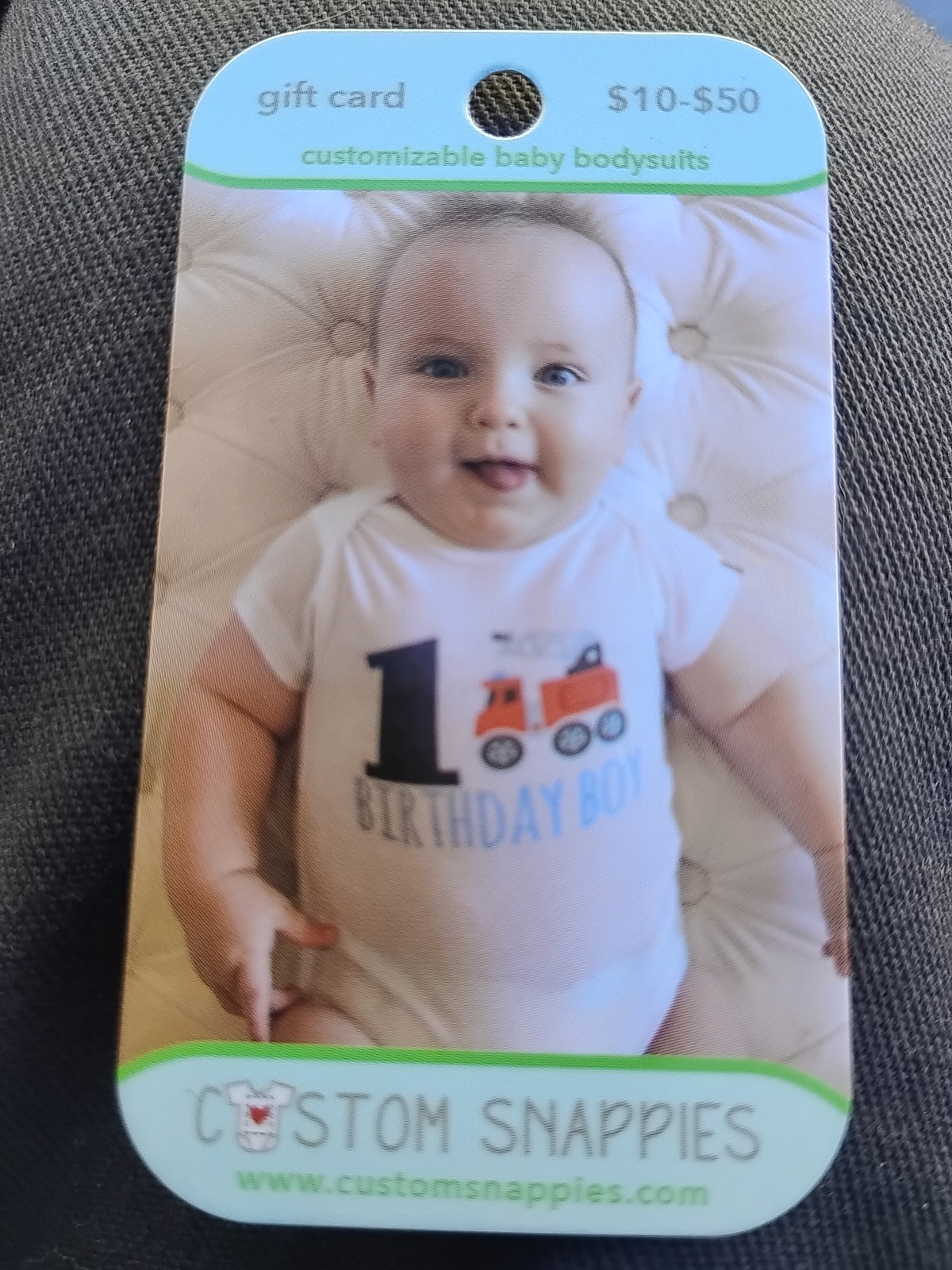 Custom Snappies Gift Card $50 Customizable Baby Bodysuits