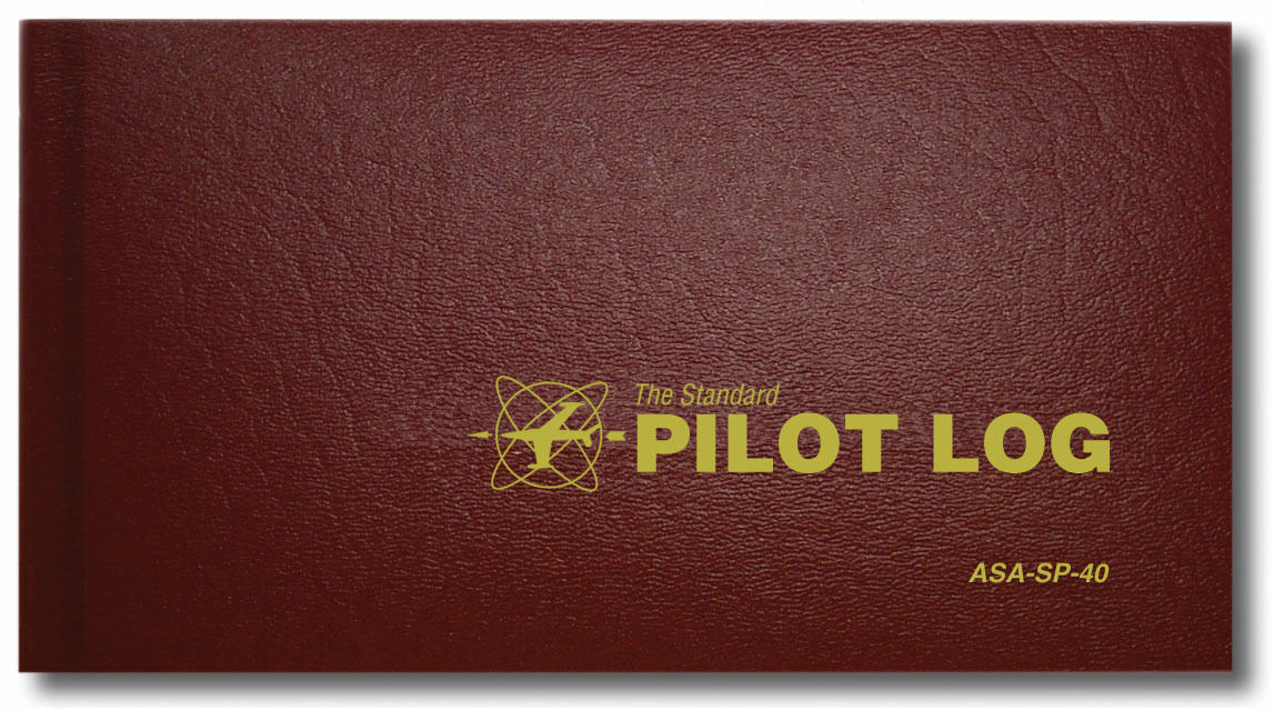ASA Standard Pilot Logbook - Burgundy Hardcover Book  - ASA-SP-40