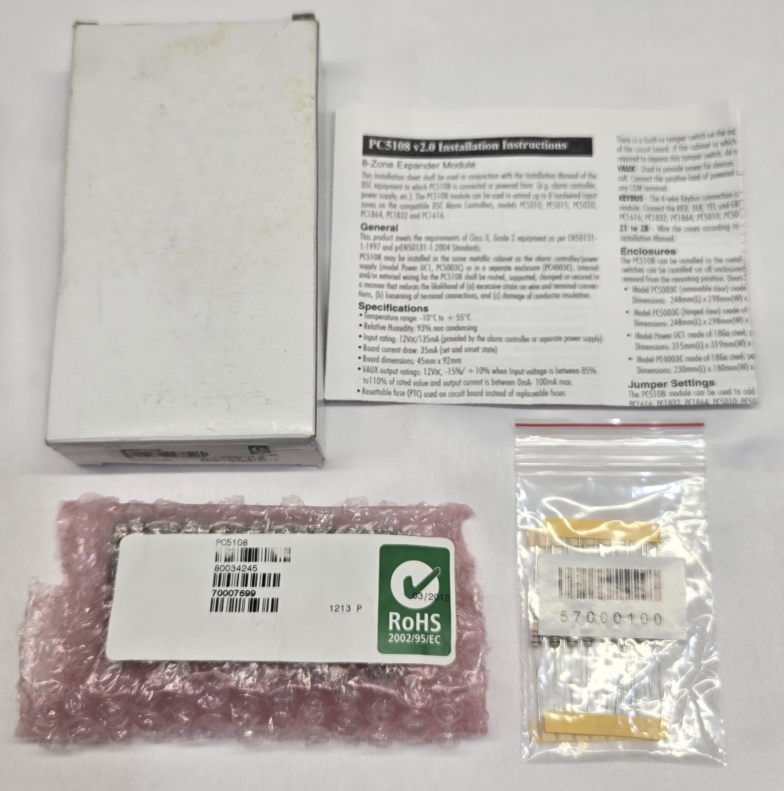 New PC5108 - DSC PowerSeries 8-Hardwire Zone Expander