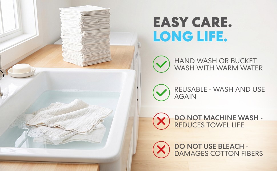 Simpli-Magic 79170 Shop Towels, White, 500 Pack