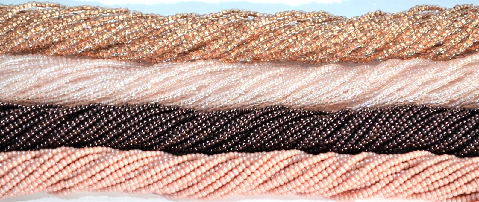 Terra Rose & Copper Bundle - Size 11/0 Preciosa® Czech Glass Seed Beads 4 Hanks
