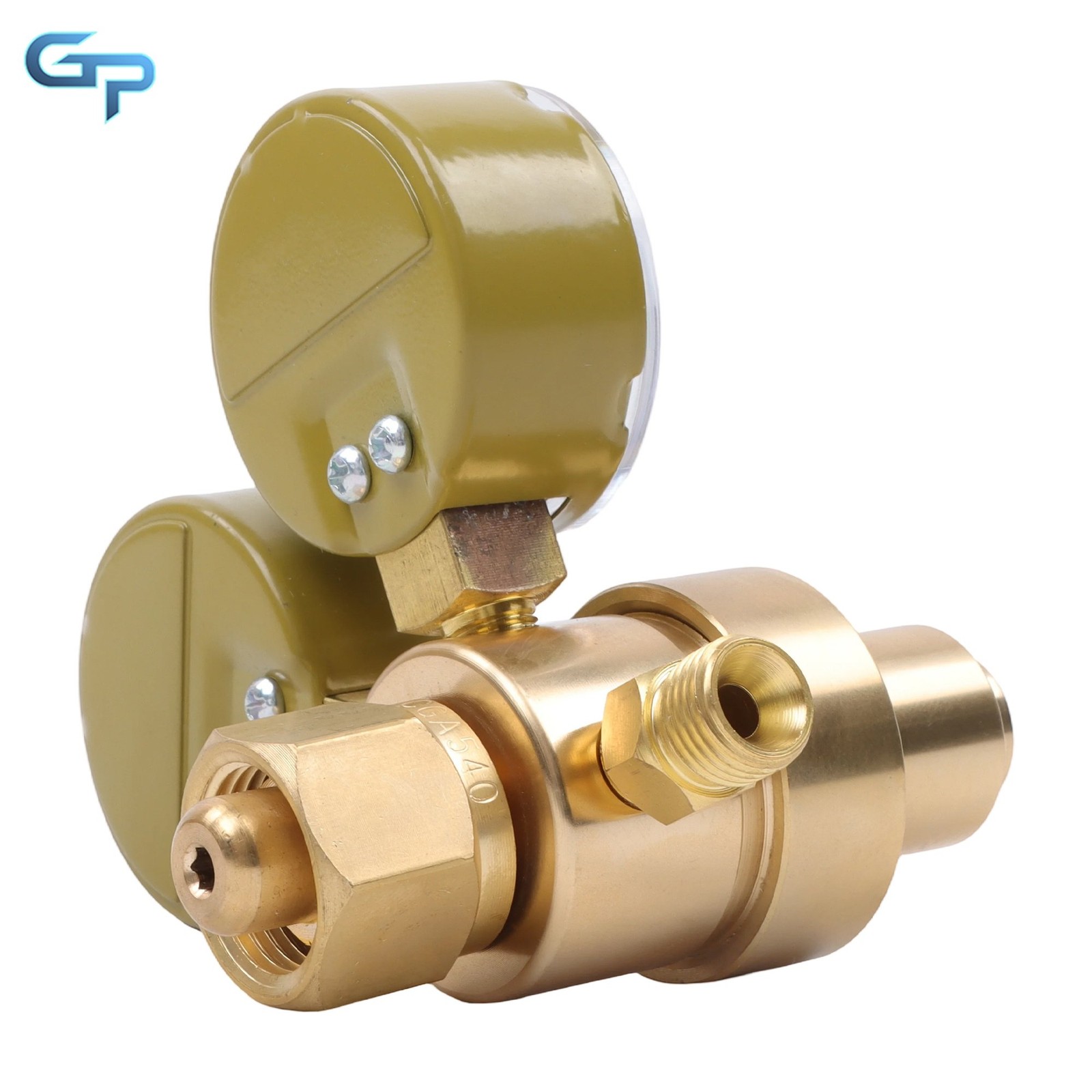 Professional Welding Oxygen Regulator, 2" Gauge Brass Design, CGA540 Fitting