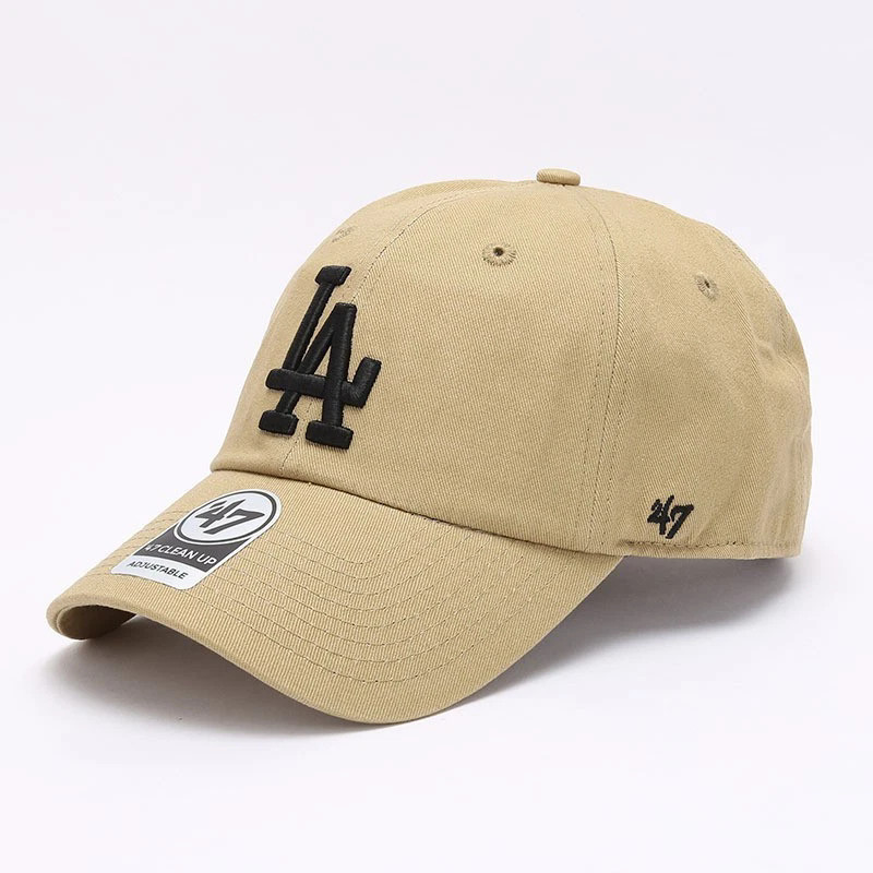 Los Angeles Dodgers '47 Clean-Up Hat Khaki, Adjustable Baseball Cap MLB