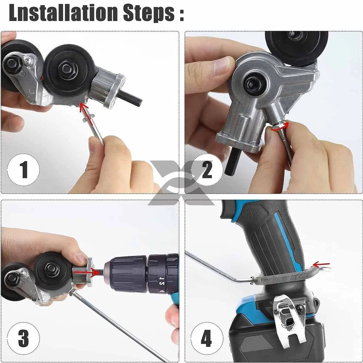 Drill Powered Sheet Metal Shears Plate Cutting Cutter Attachment