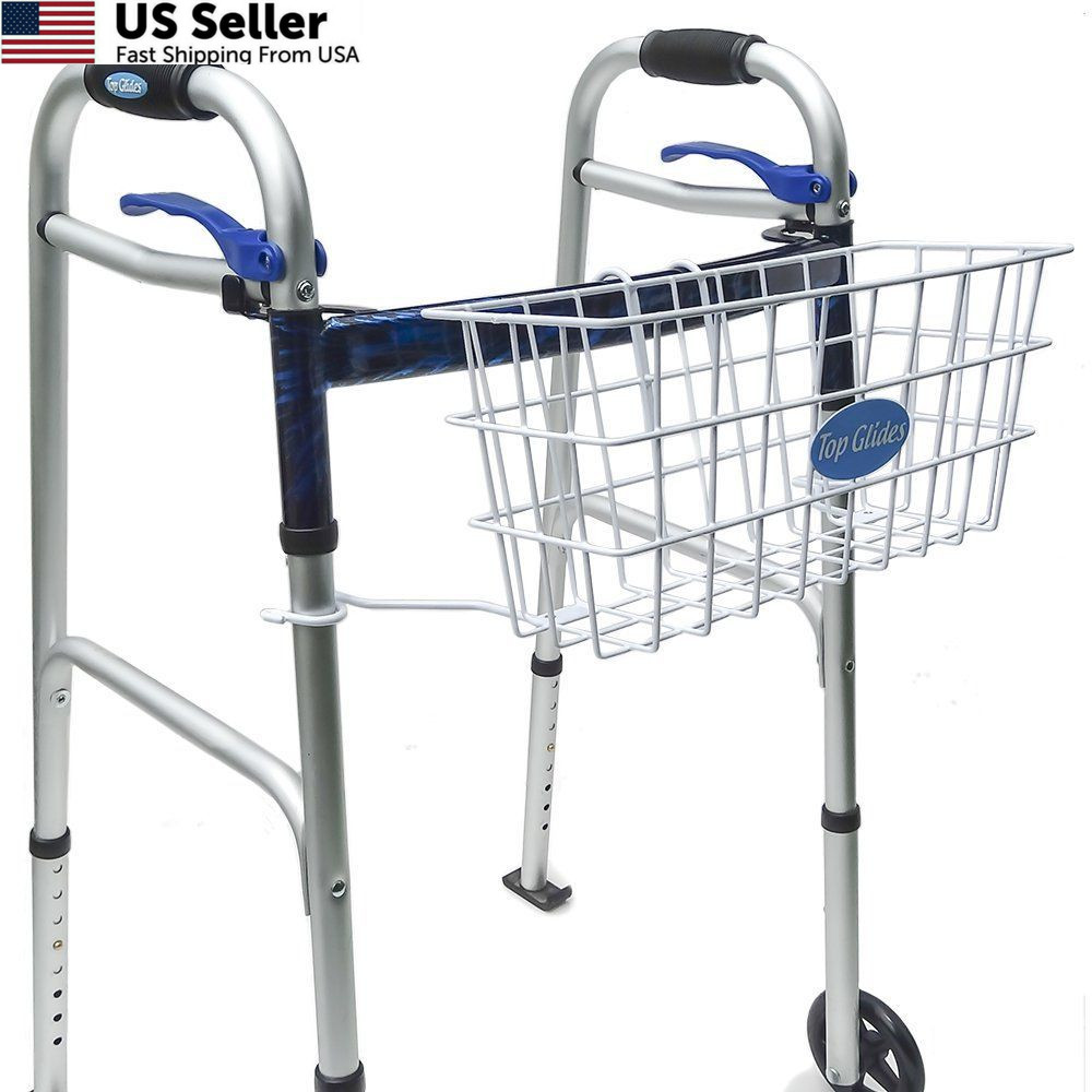Top Glides Premium Clip-on Walker Basket 1 Count (Pack of 1)
