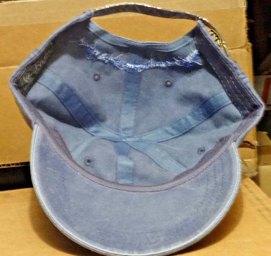 USS INDIANAPOLIS CA-35 Blue Gray Washed Cotton Cap Dad Hat Head Shots by KC Caps