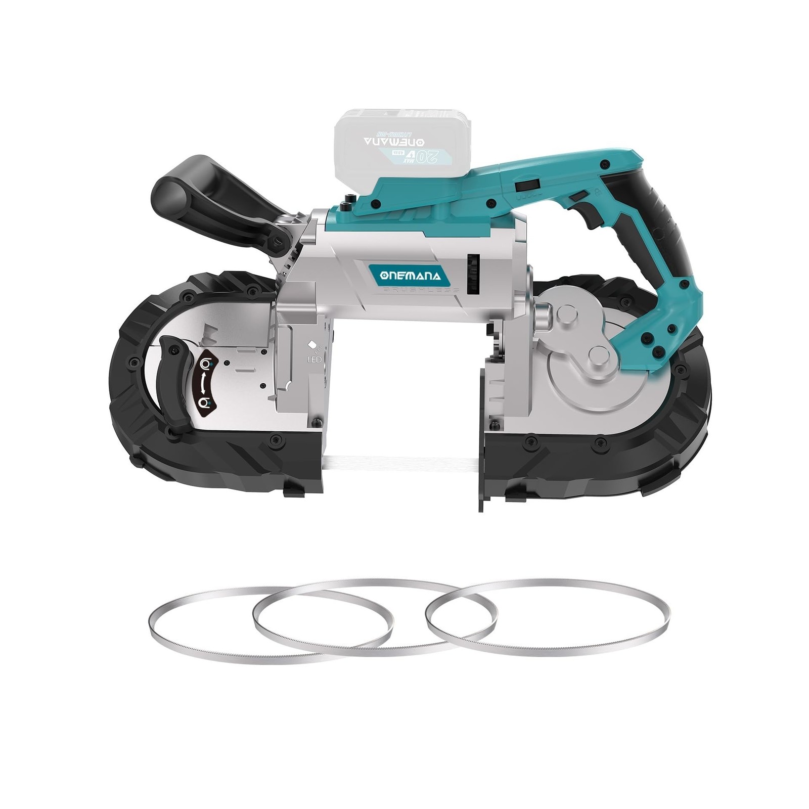 5 inch Cordless BandSaw，20V Cutting Capacity Brushless Metal Band Saw,Not