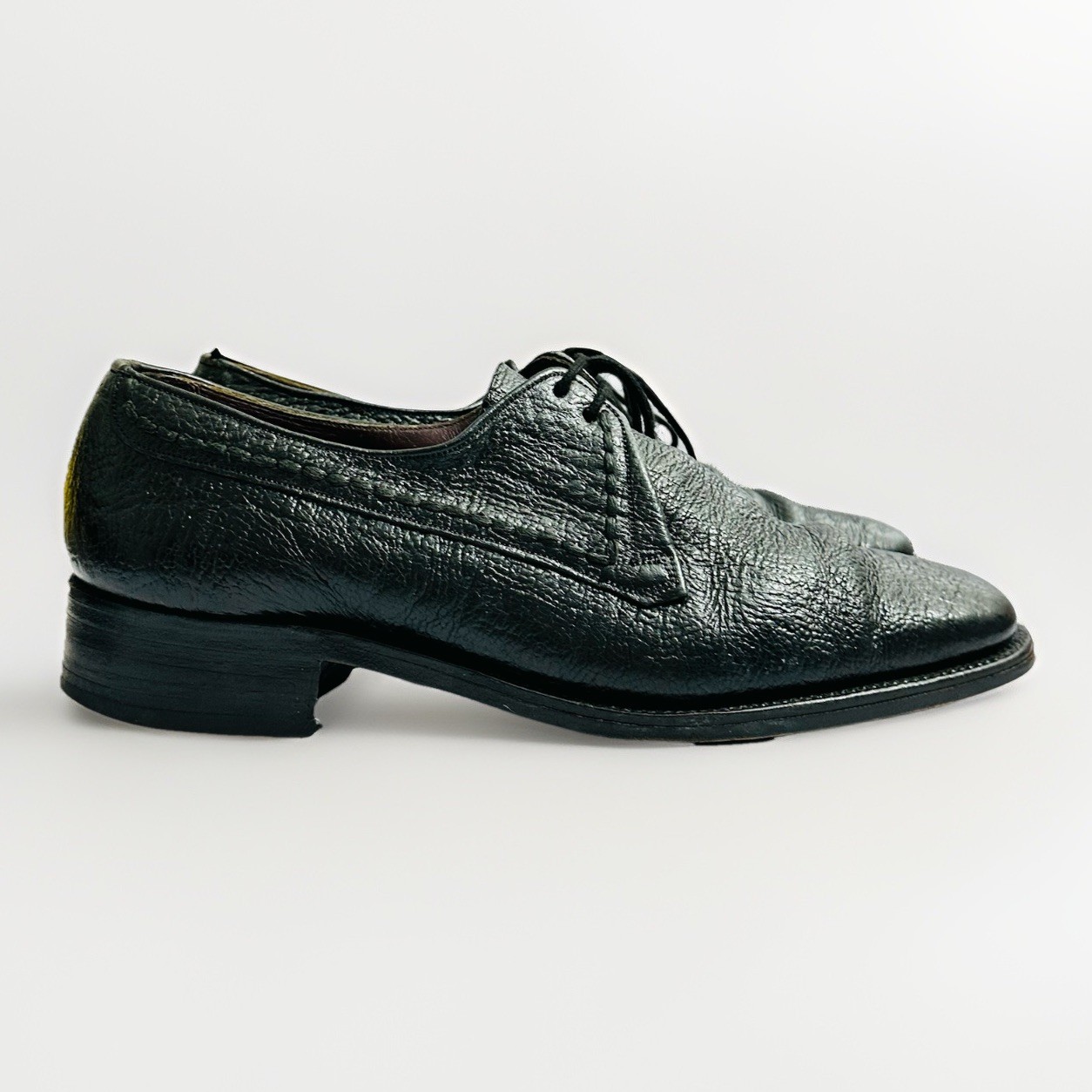 McClouds Mens Leather Derby Shoes Black UK 7.5 Fx Fit Made England Lace Up