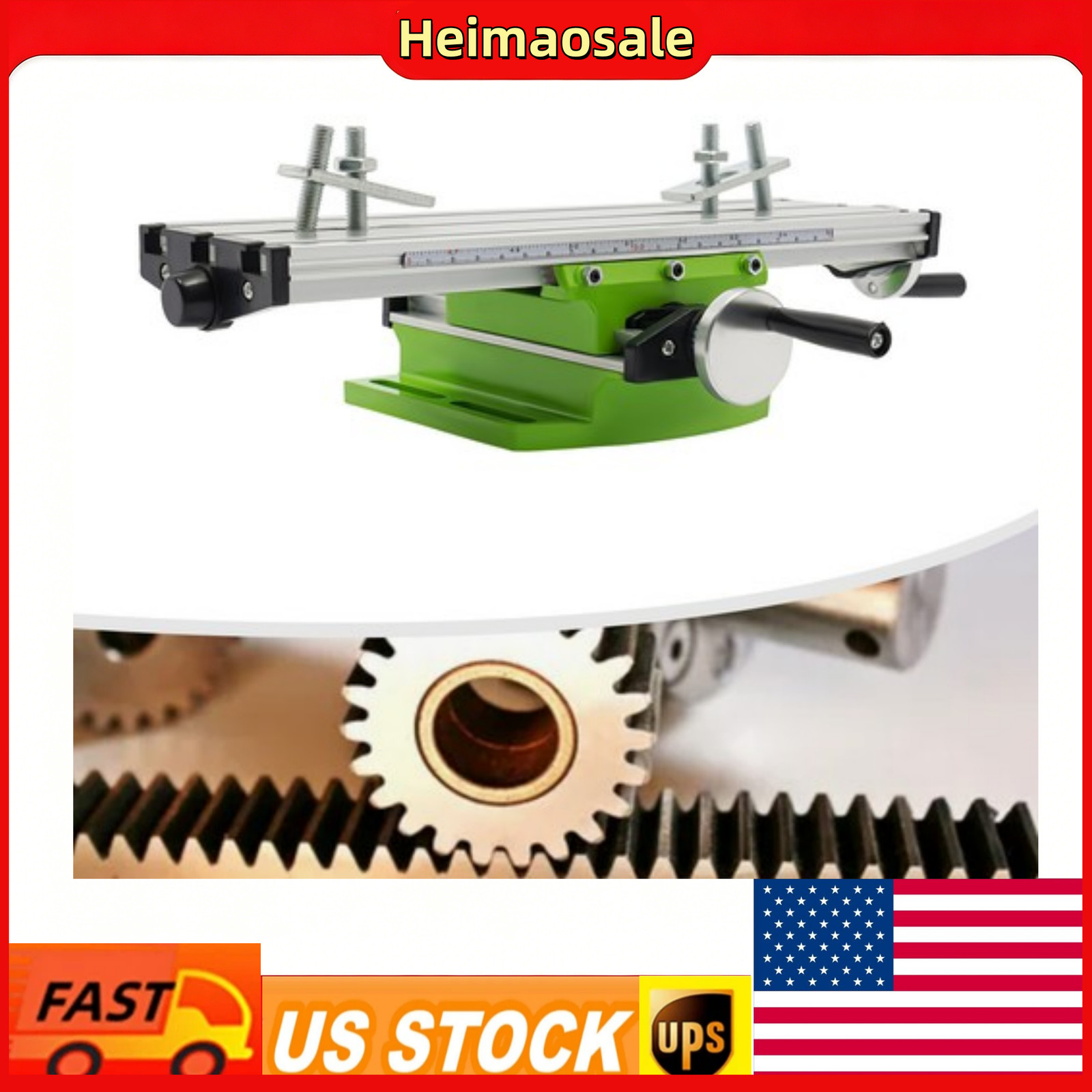 Cross Slide Drill Press Bench Axis Mill Machine Work Table Compound Vise Vice