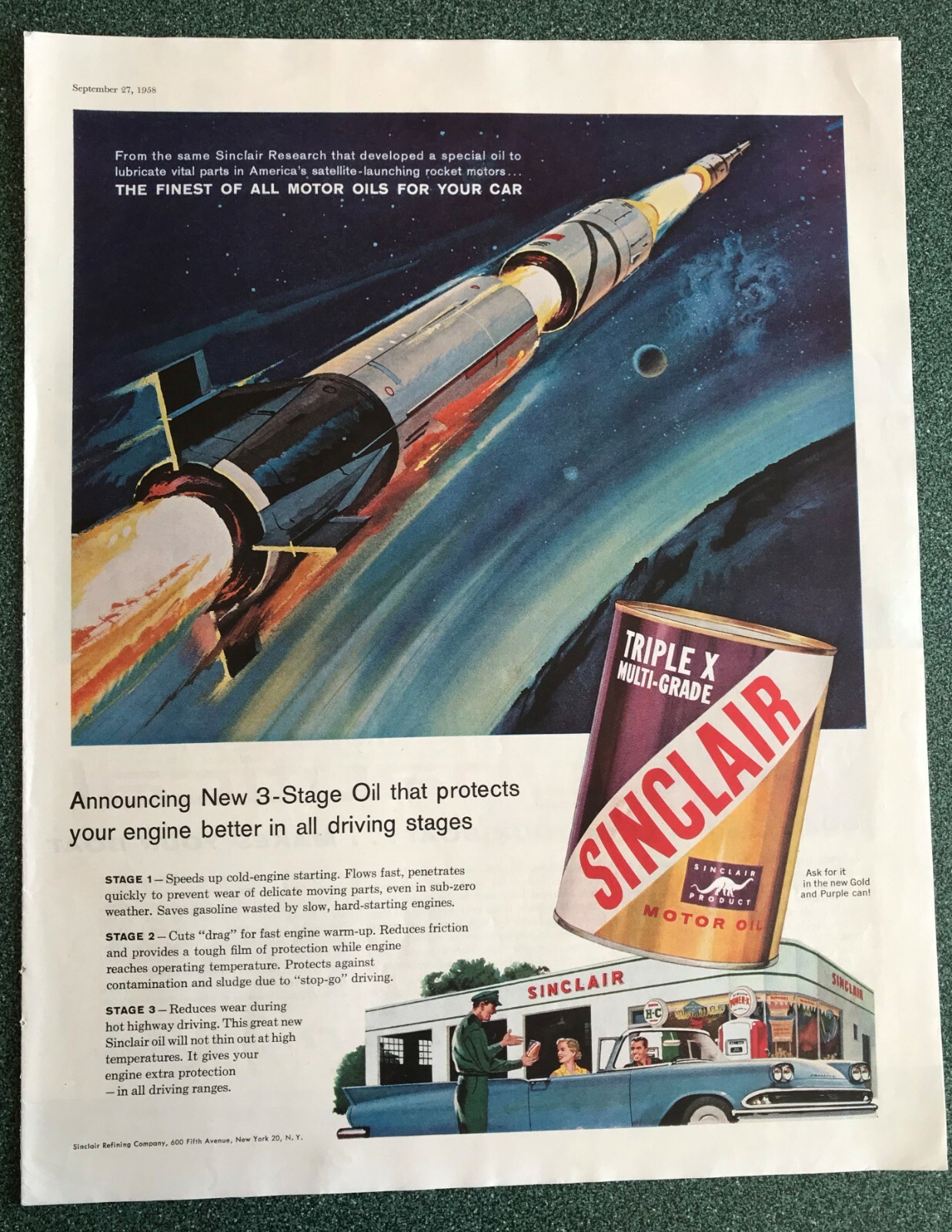 America's Satellite Launching Rocket 1958  Print Ad