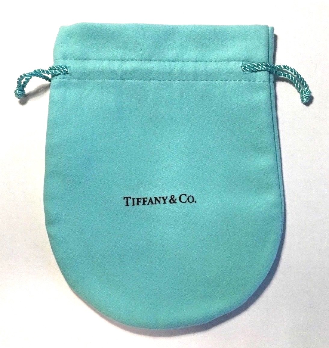 NEW! AUTHENTIC TIFFANY SUEDE FABRIC MEDIUM GIFT BAG POUCH DRAWSTRING 6" X 5"