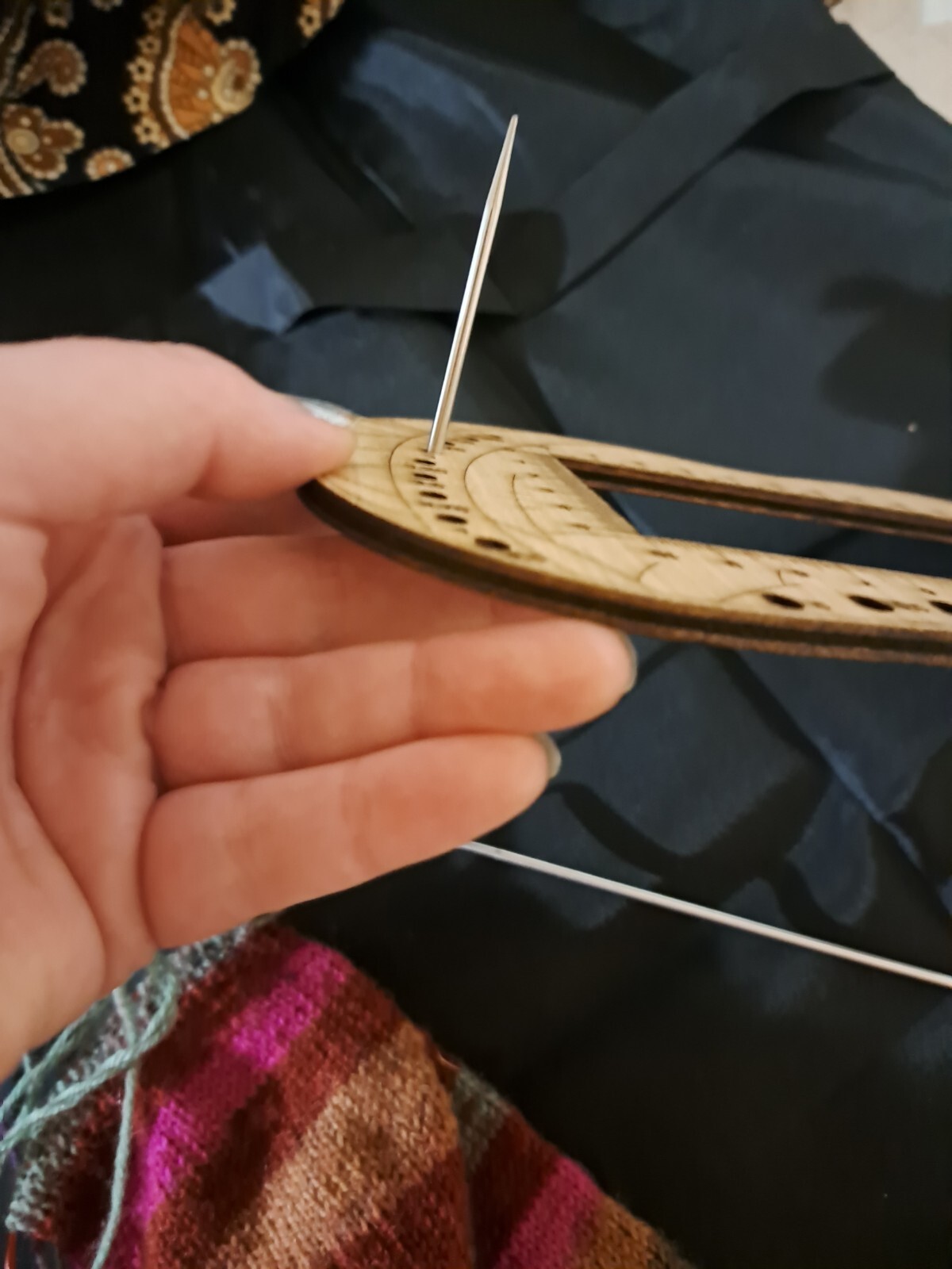 Wood Knitting Ruler