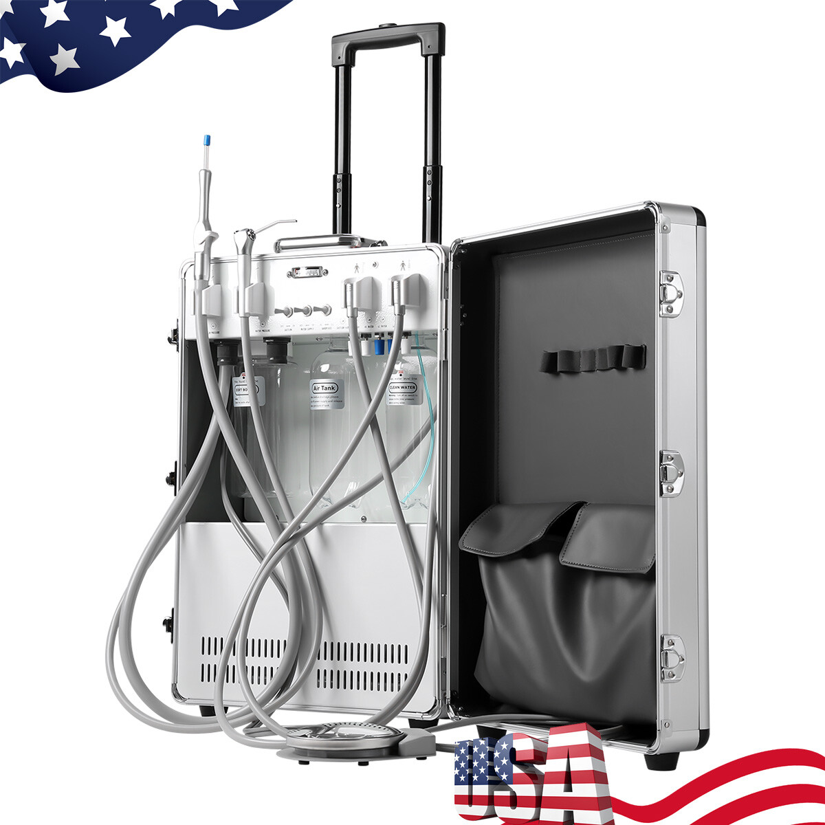 Portable Dental Delivery Unit with Air Compressor powerful suction System
