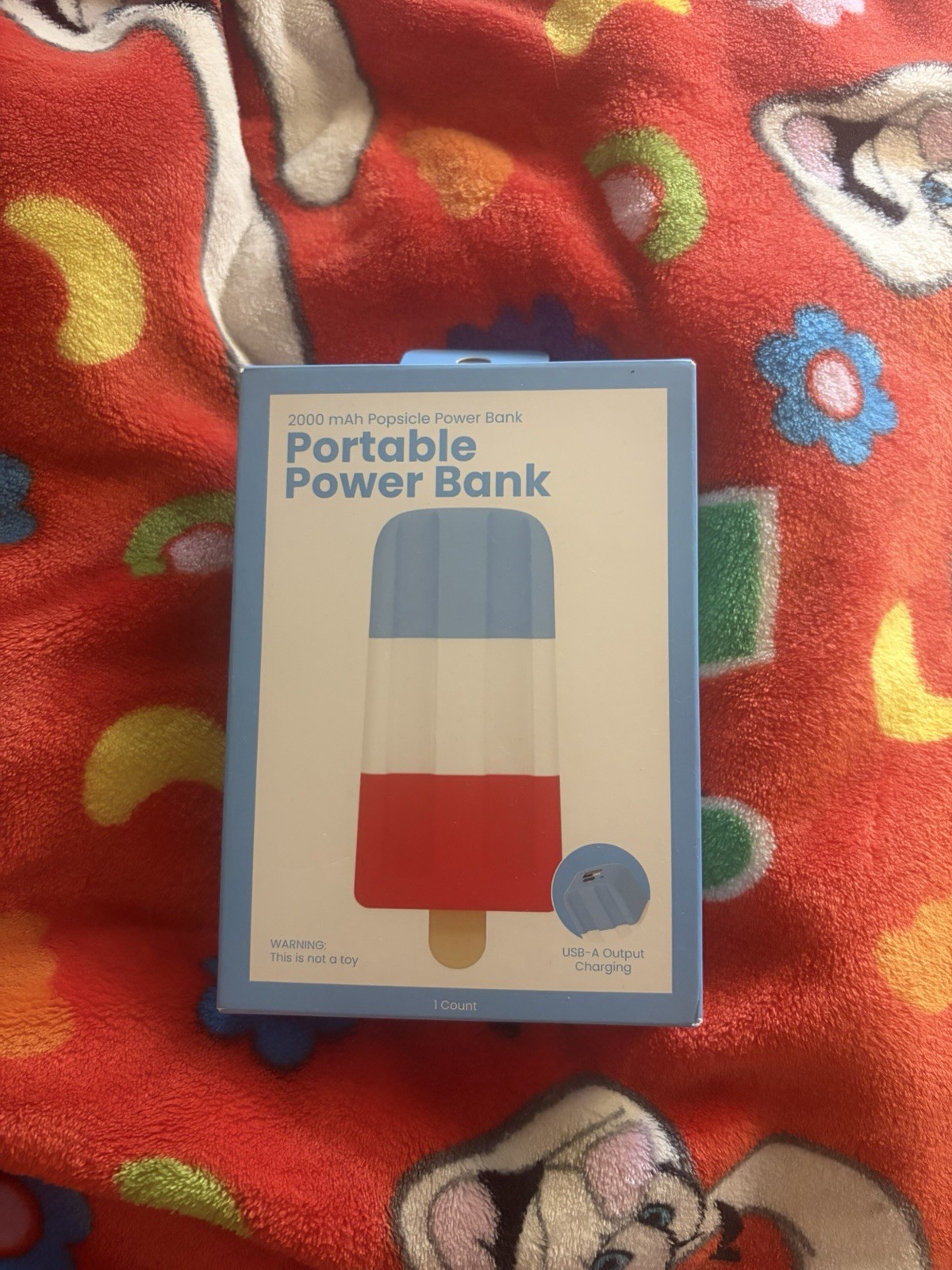 Portable Power Bank 2000mAh Popsicle Patriotic Bomb Pop Power Bank USB C New