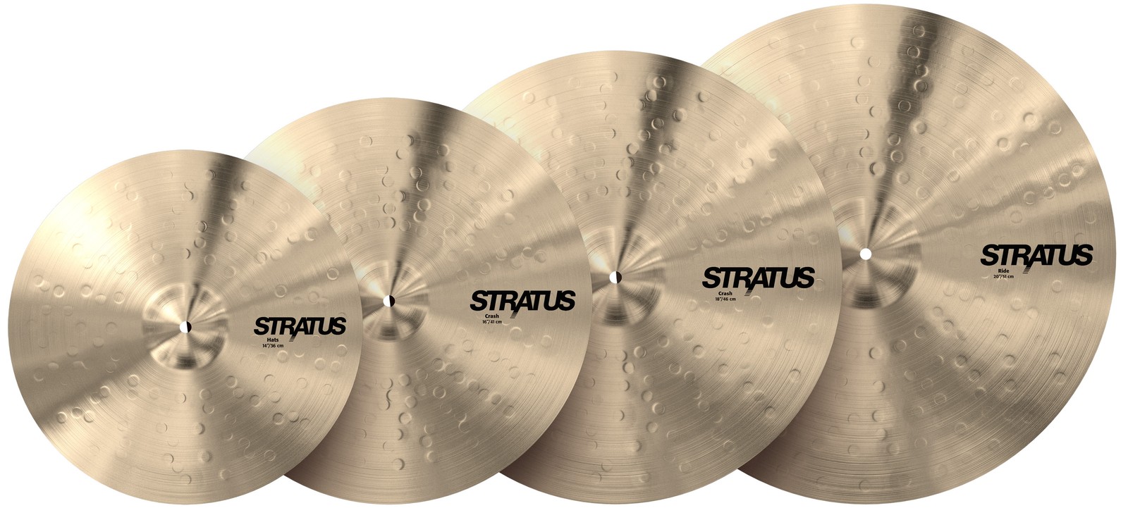 Sabian Stratus Promo Cymbal Pack w/ 14" Hi-Hats, 16" Crash, 18" Crash & 20" Ride