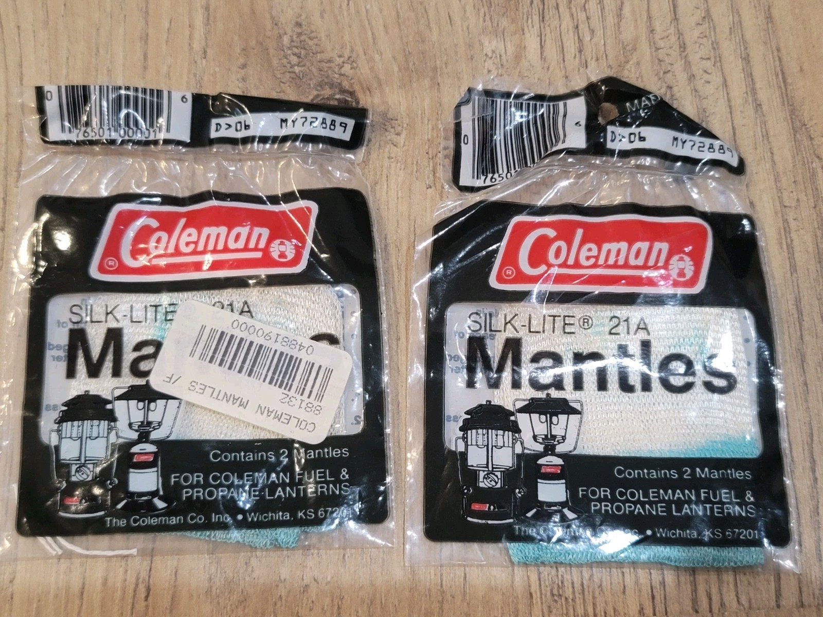 1980'S COLEMAN LANTERN SILK-LITE MANTLES Made in USA NOS Lot of 2