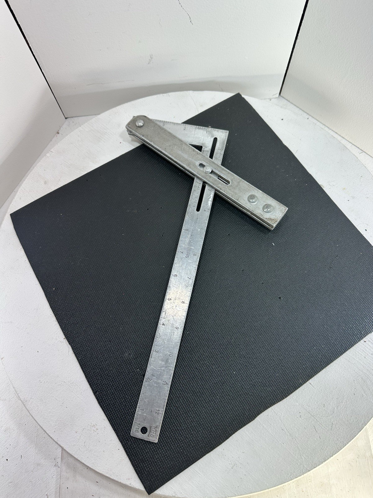 Vintage Adjustable Roof Framing Rafter Square Hip Valley Carpenter Layout Tool