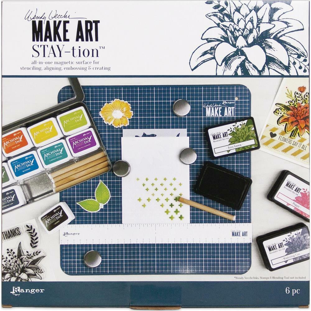 Wendy Vecchi MAKE ART STAY-TION All-In-One Magnetic Surface 12" X 12"