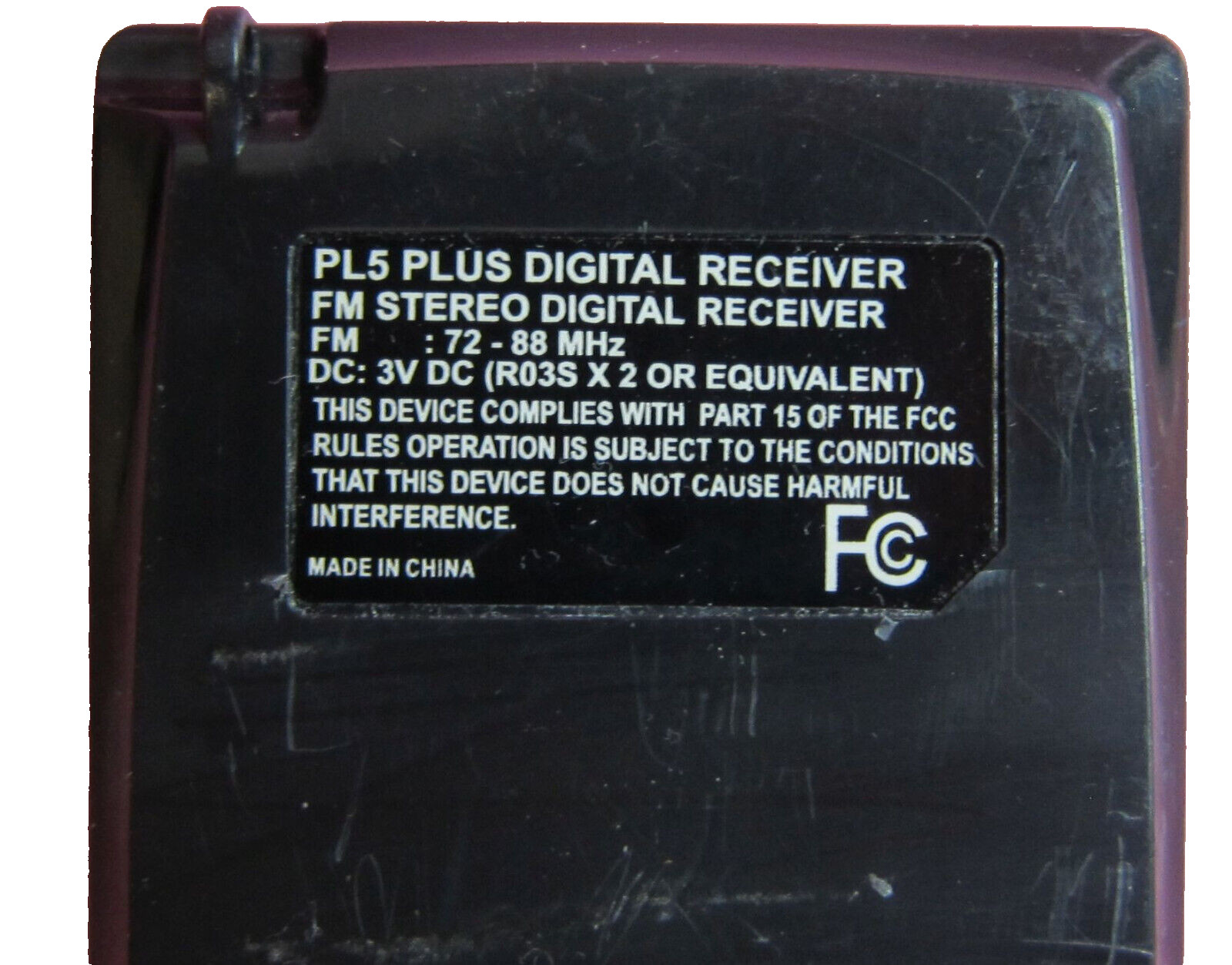 Genuine PL5 Plus Digital Interpretation RF Receiver 72 - 88mHZ