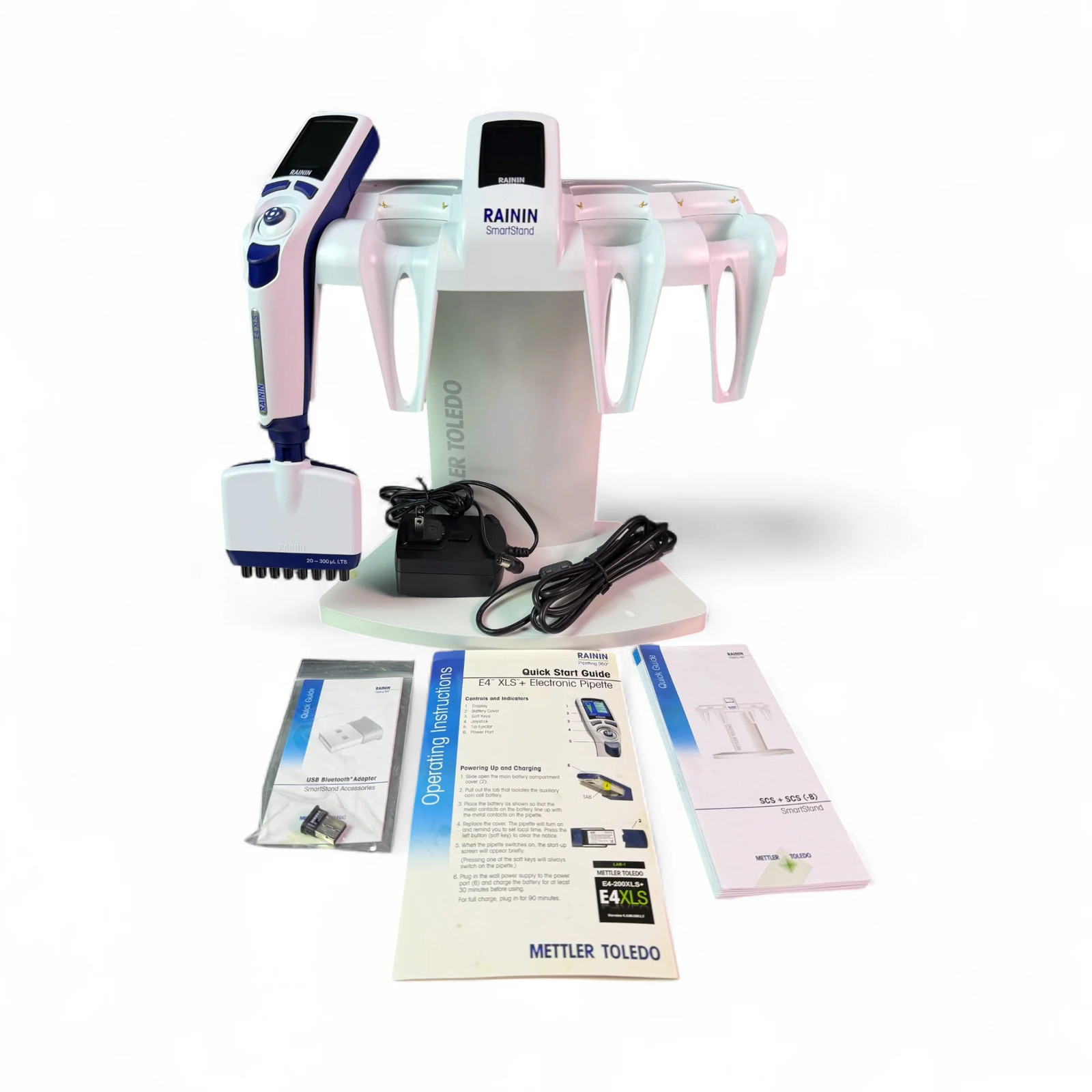 Rainin E4 XLS 8-Channel Electronic Pipette 20-300µL LTS w/ SmartStand