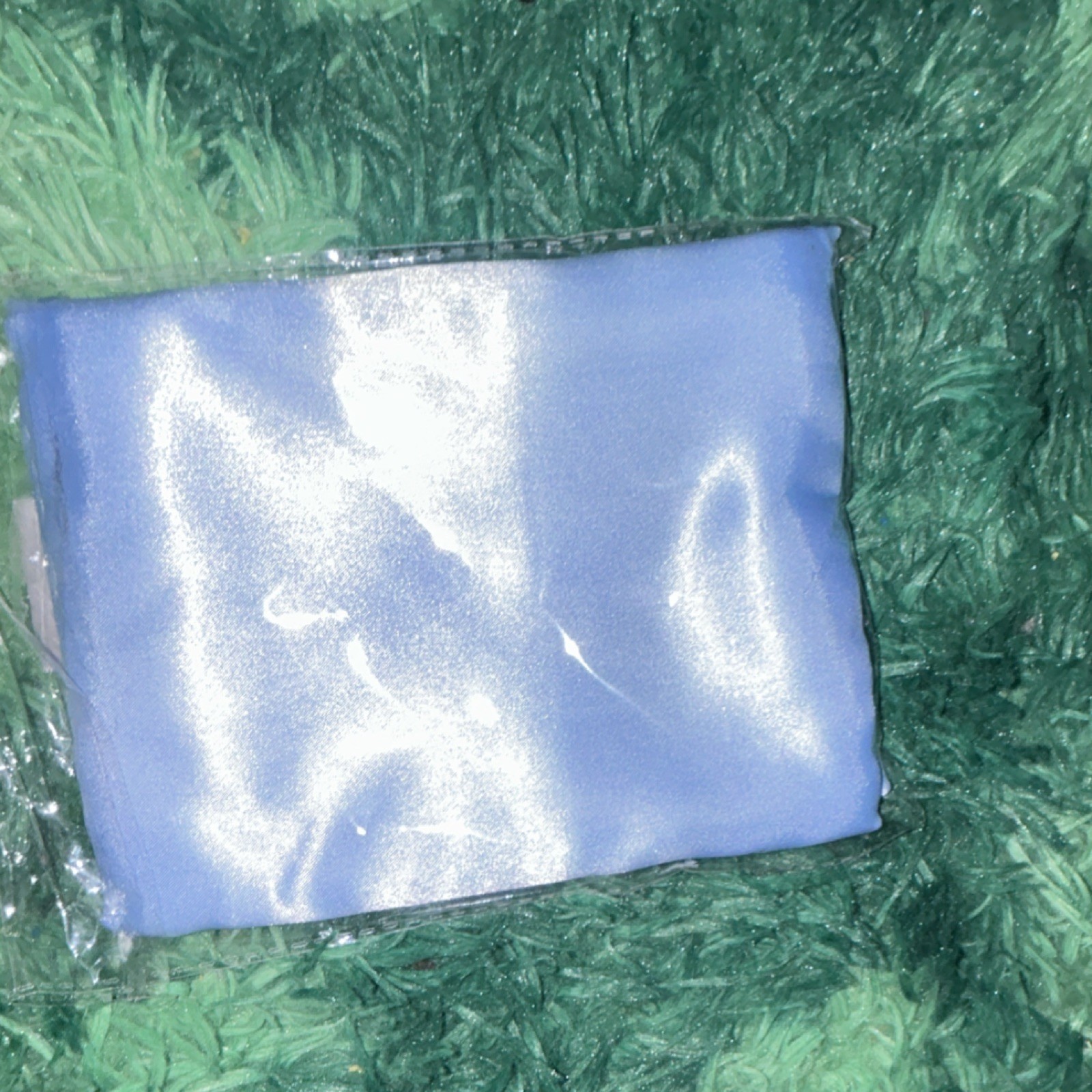fresh. Light Blue Satin Solid Color Rectangular Pillowcase for Bedroom