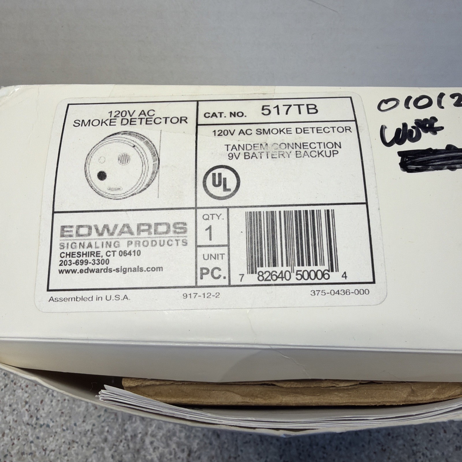 ** NEW ** 517 TB Edwards Tandem Smoke Alarm 120V AC