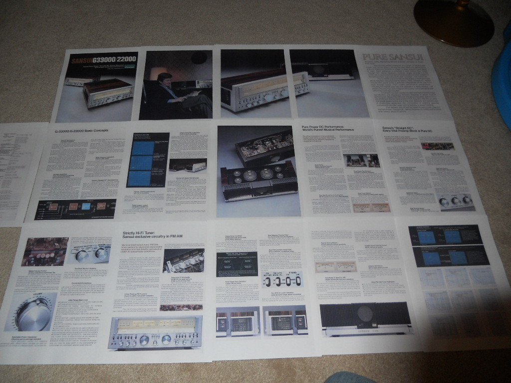 Sansui G33000, G22000, G33k, G22k Brochure, 16 pg, 1980, Articles, Pics, Specs