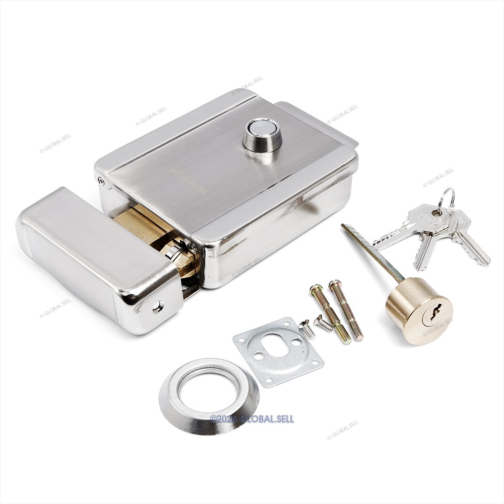 Access Control Electric Rim Door Lock Fail Secure NO Kit System With Remote
