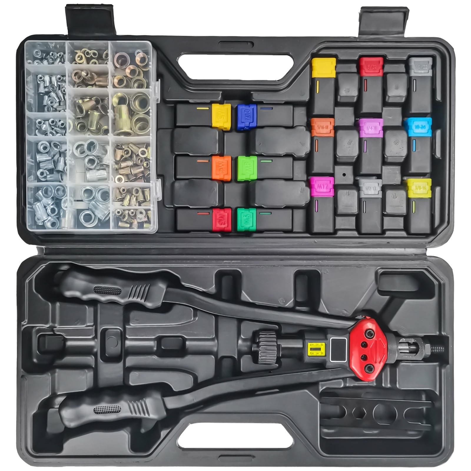 DKwoeshg 16" Professional Rivet Nut Tool Kit - Lever-Style Rivnut Large